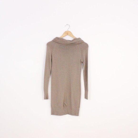 *Angela Mara Italy Beige Turtleneck Long Sleeve Tunic - Picture 6 of 6